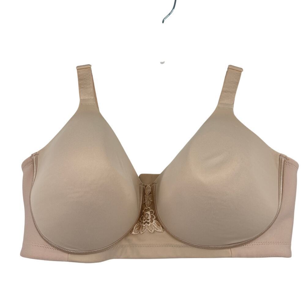 Vanity Fair Bra Size 40DD Beige Beauty Back Full Figure Wire Free Comfort